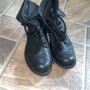 Black Leather Women's Boots